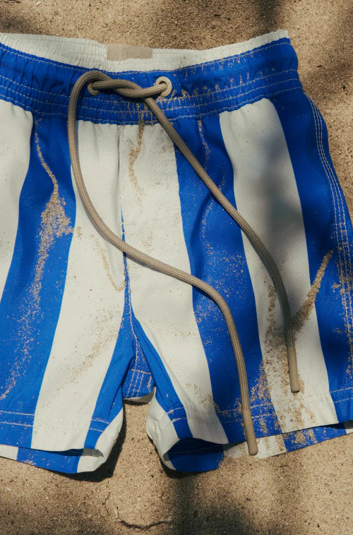 STRIPES BLUE SWIM SHORT