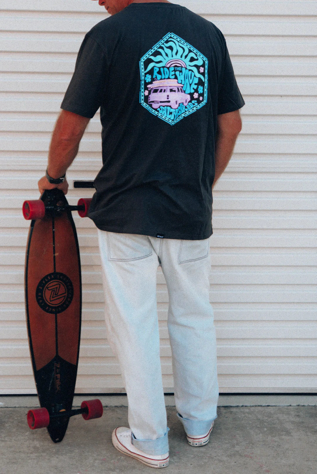 RIDE THE WAVES ORGANIC LOOSE TEE UNISEX