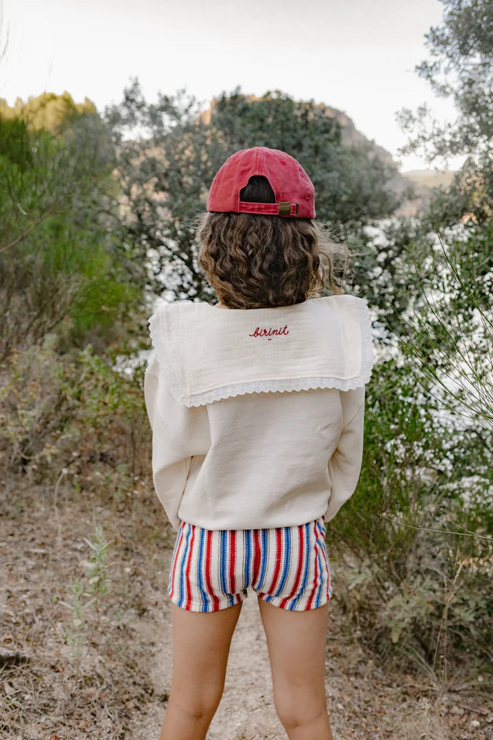 IVORY EMBROIDERED HOODIE