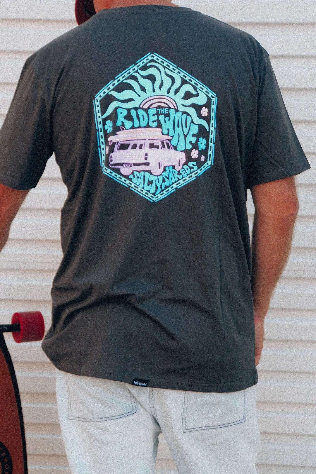 RIDE THE WAVES ORGANIC LOOSE TEE UNISEX