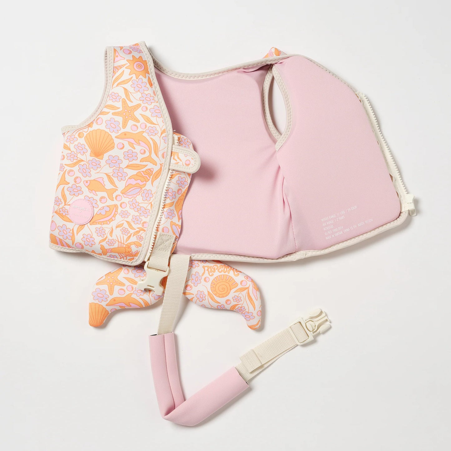 SWIM VEST OCEAN MAGIC PINK 3D