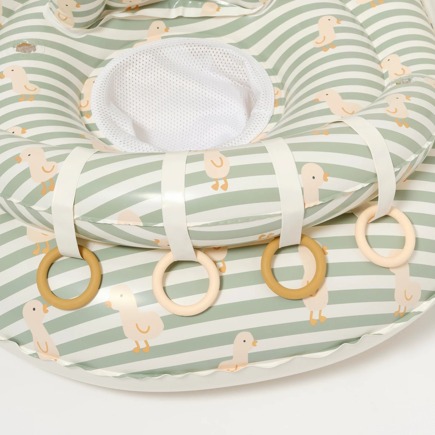 INTERACTIVE BABY FLOAT DUCK SAGE STRIPE