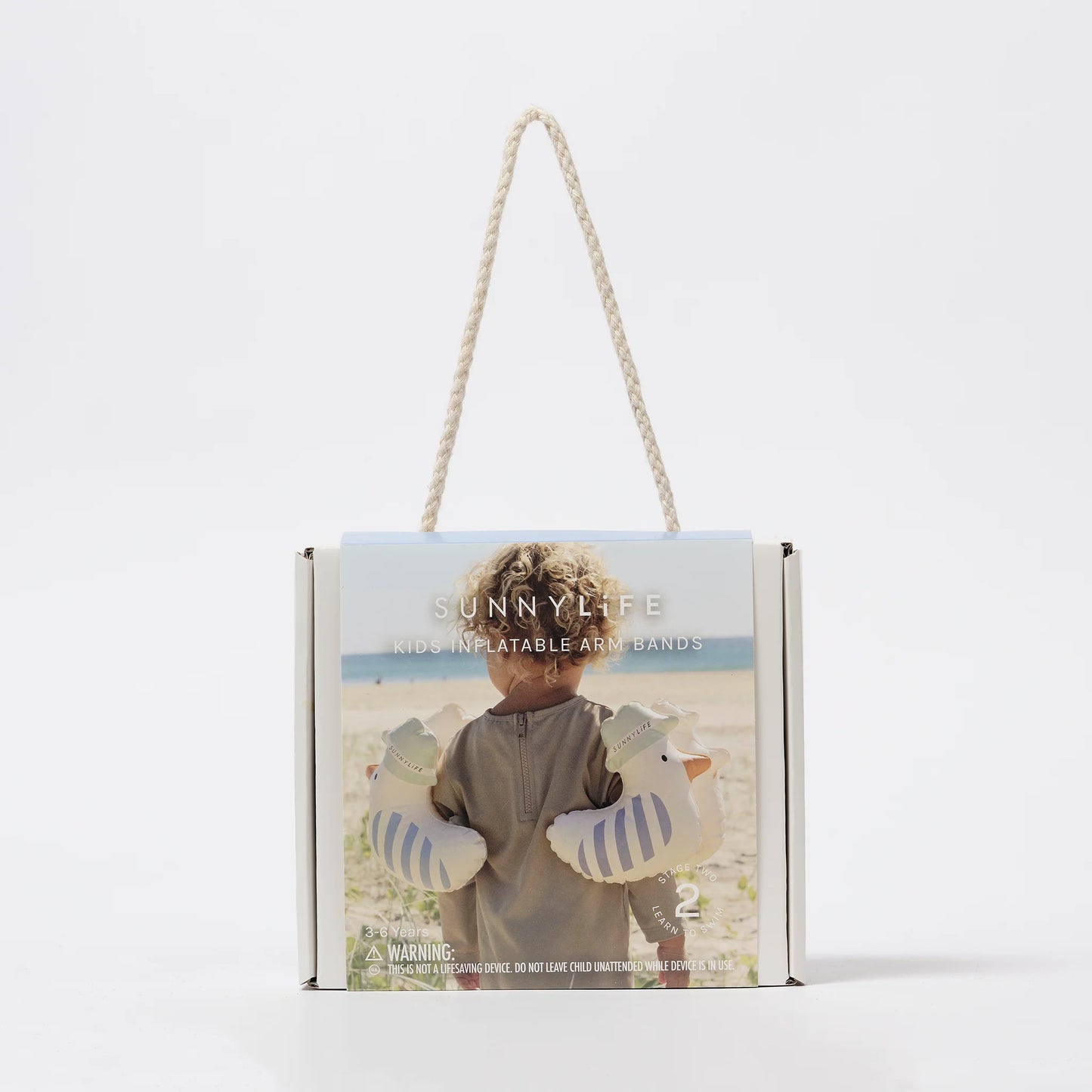 KIDS INFLATABLE ARM BANDS SID THE SEAGULL STRIPE