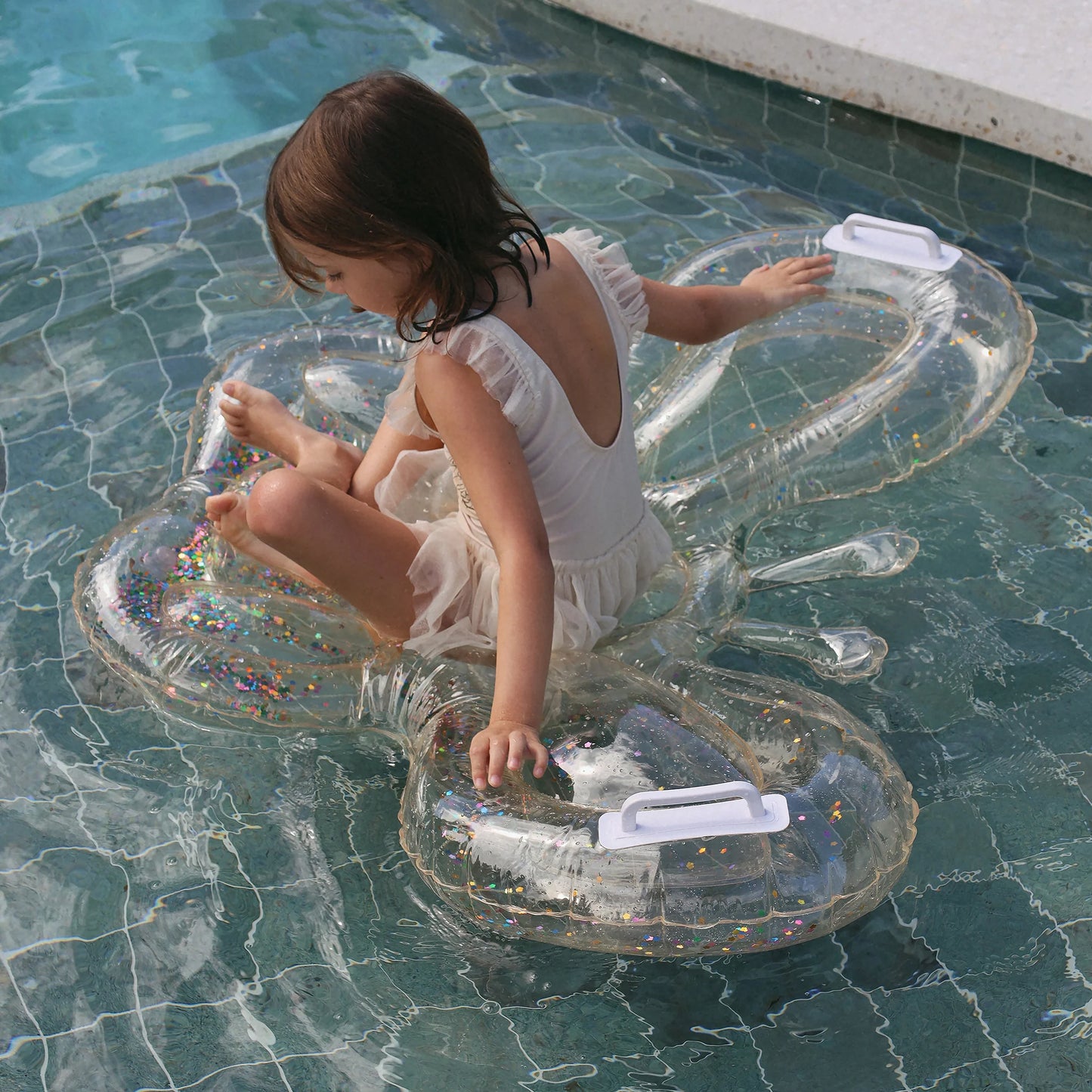 KIDS LIE ON FLOAT COTTON CANDY GLITTER