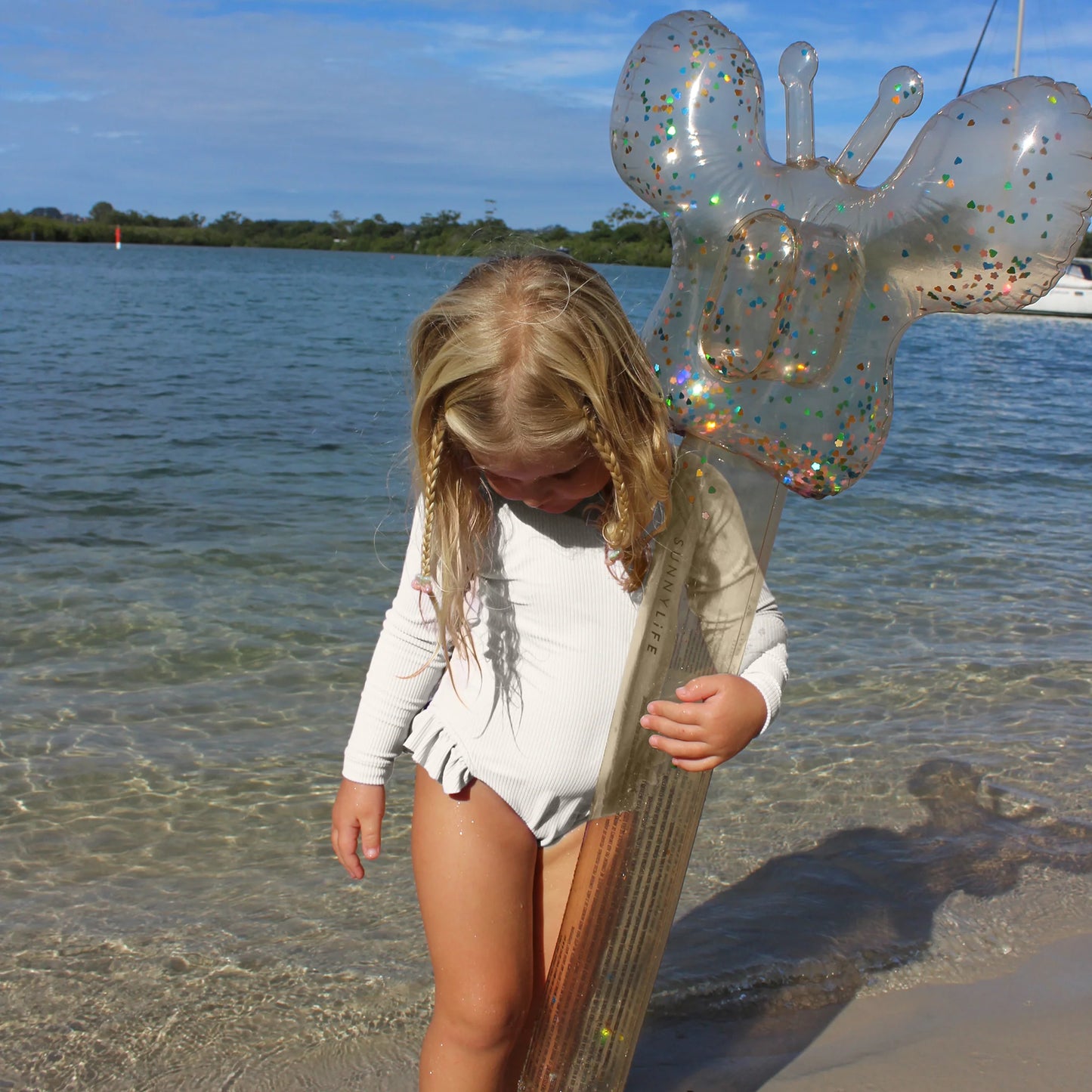 KIDS INFLATABLE NOODLE COTTON CANDY GLITTER
