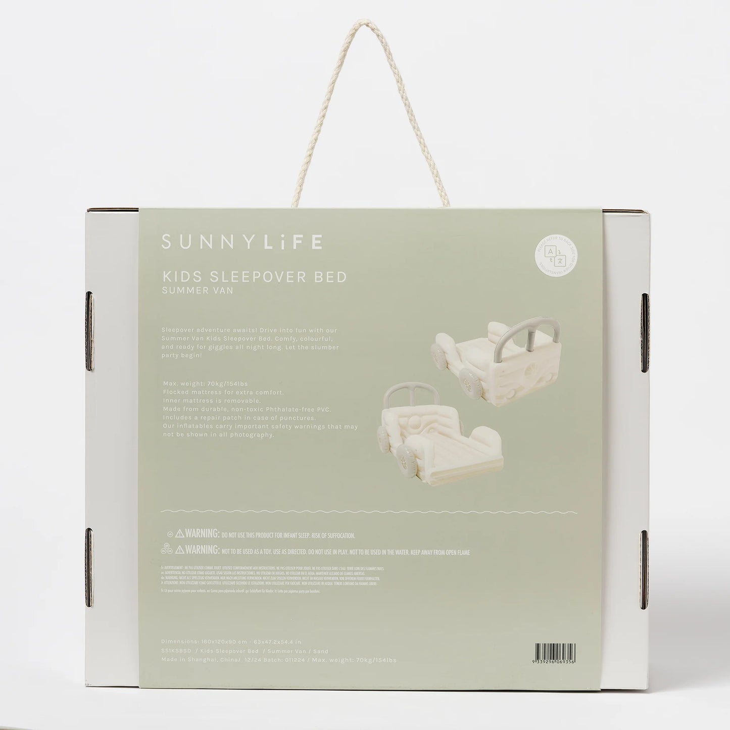 KIDS SLEEPOVER BED SUMMER VAN SAND