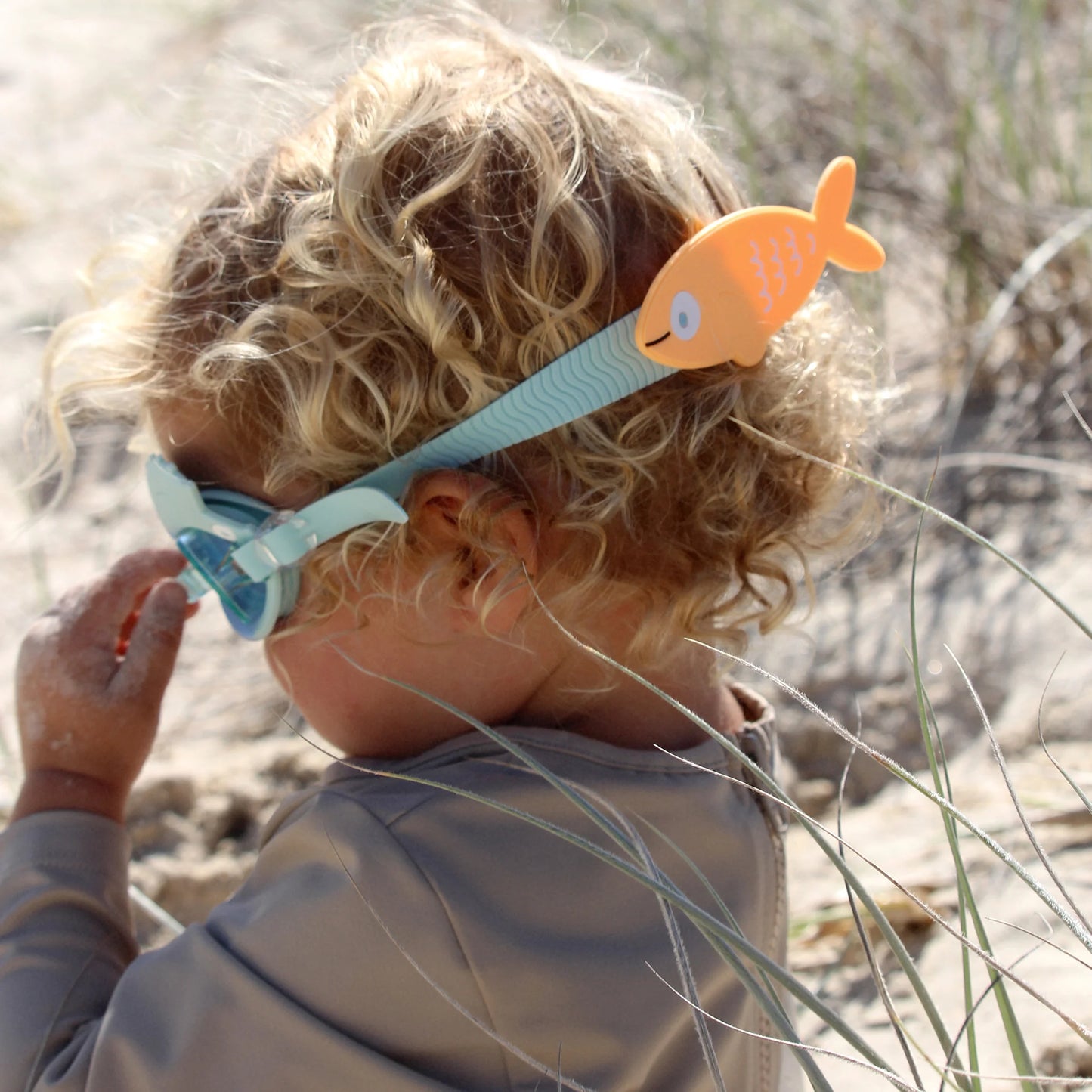 MINI SWIM GOGGLES FINN THE FISH AQUA