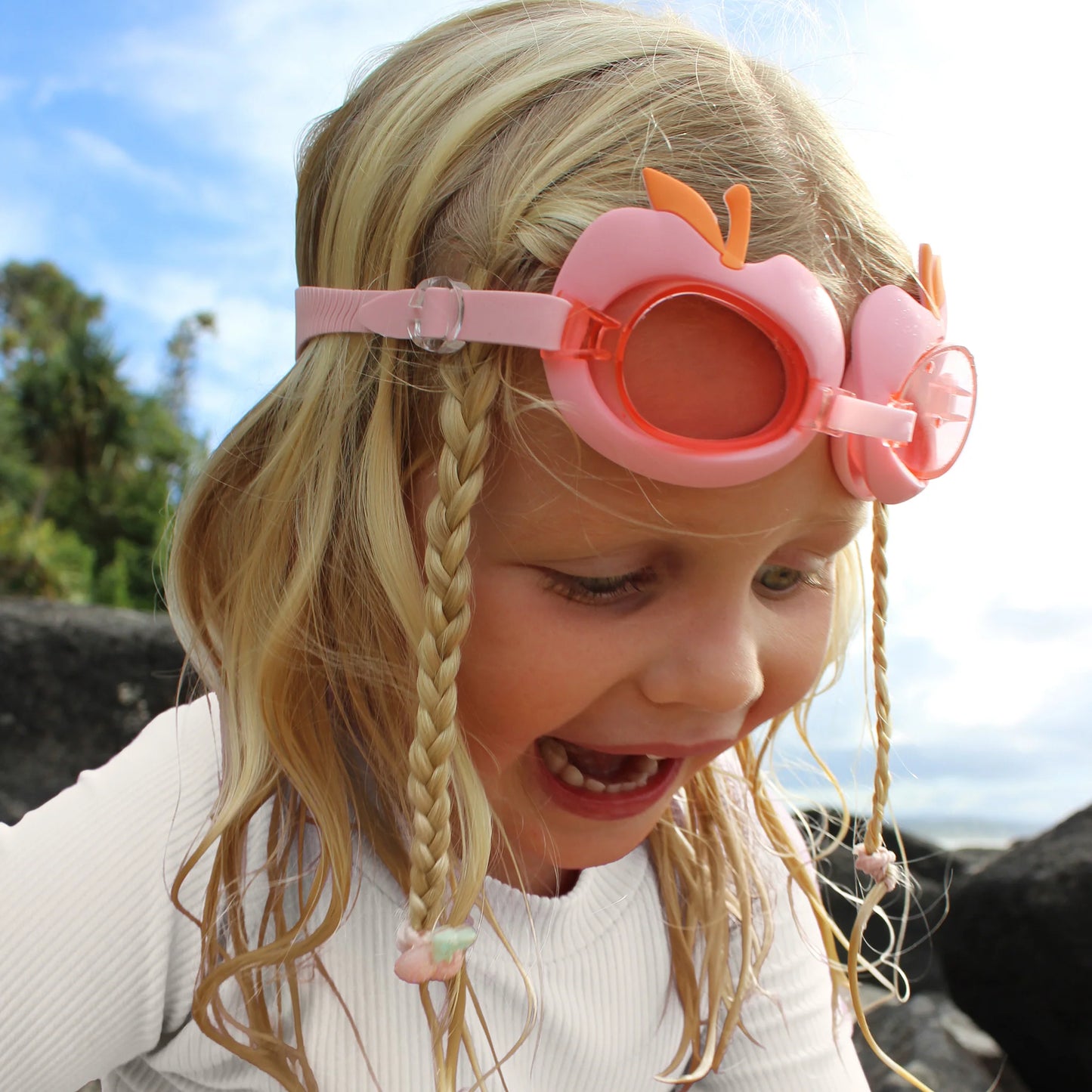 MINI SWIM GOGGLES COTTON CANDY CHERRY