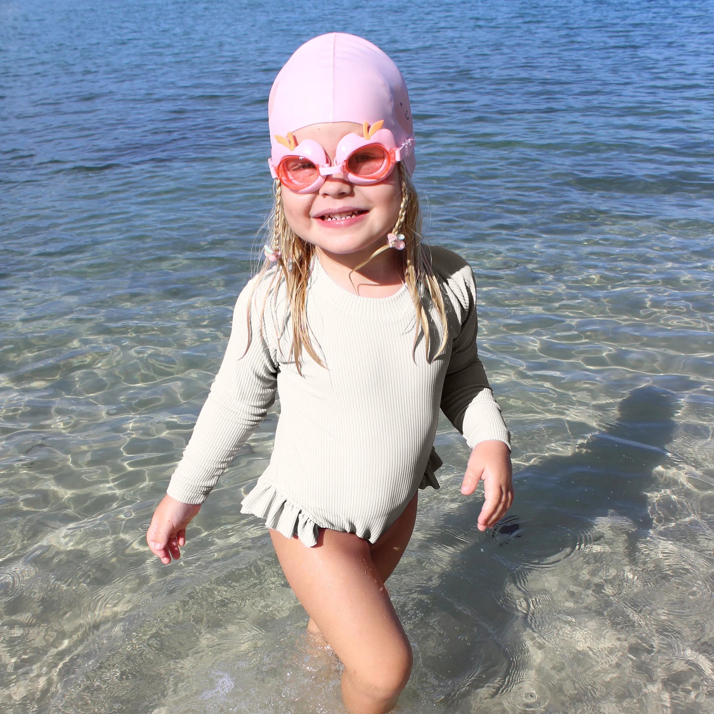 MINI SWIM GOGGLES COTTON CANDY CHERRY