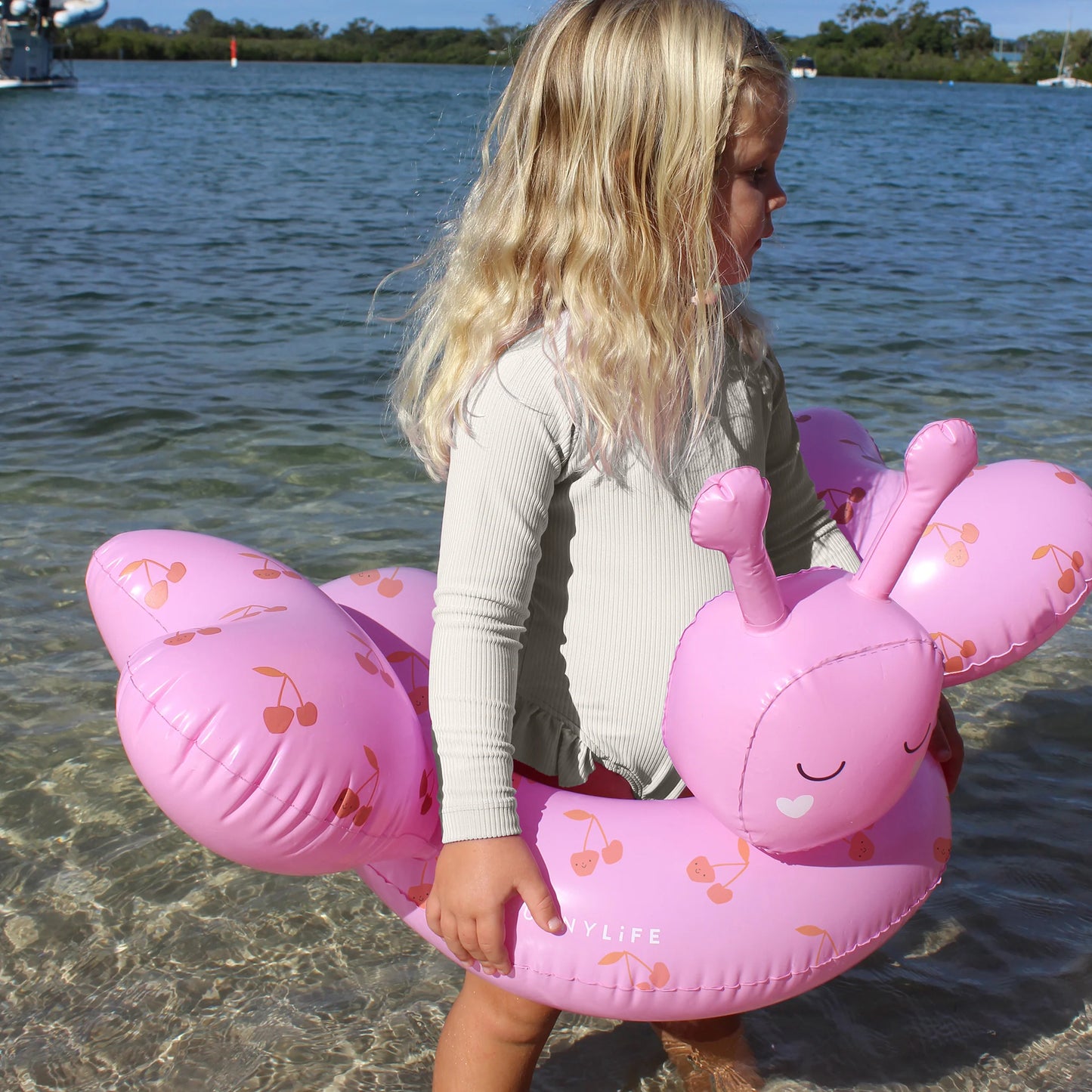 KIDS TUBE POOL RING COTTON CANDY CHERRY
