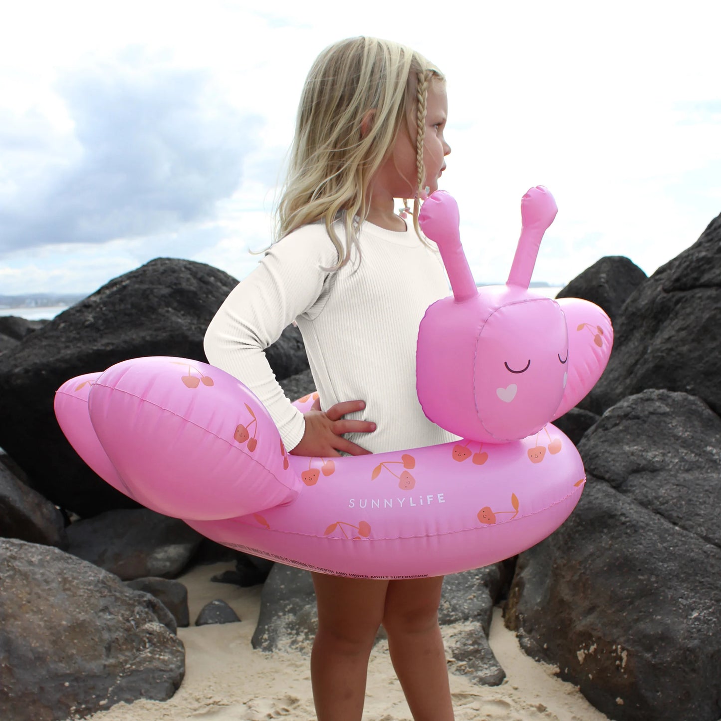 KIDS TUBE POOL RING COTTON CANDY CHERRY