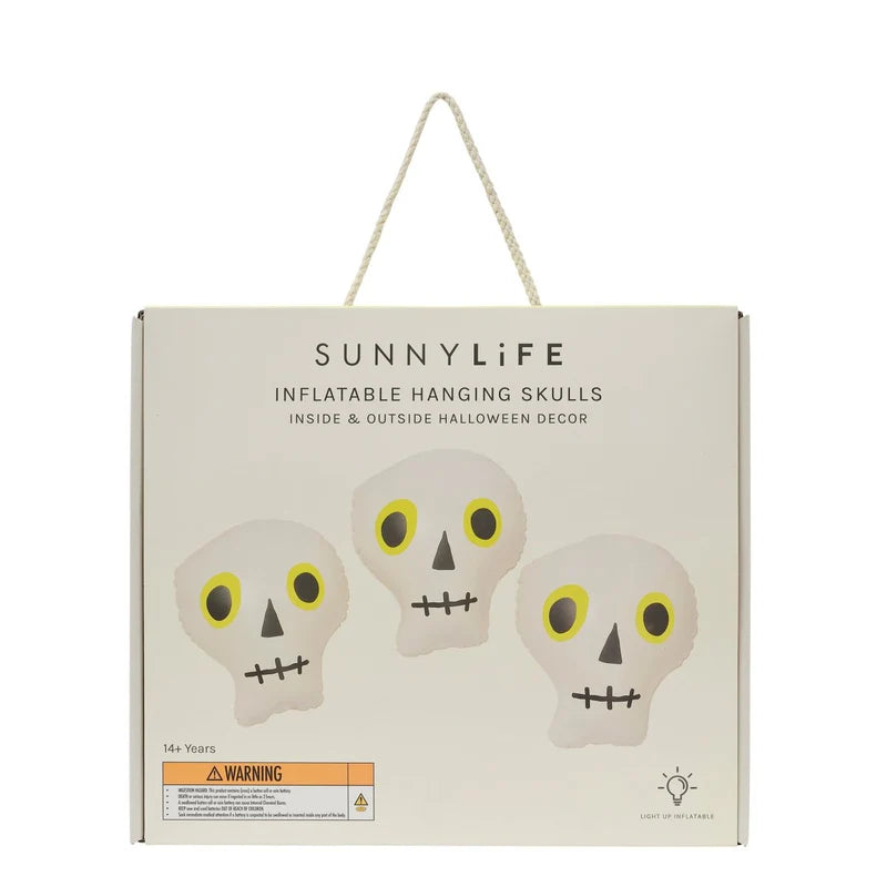 LIGHT UP HANGING SKULLS BONE