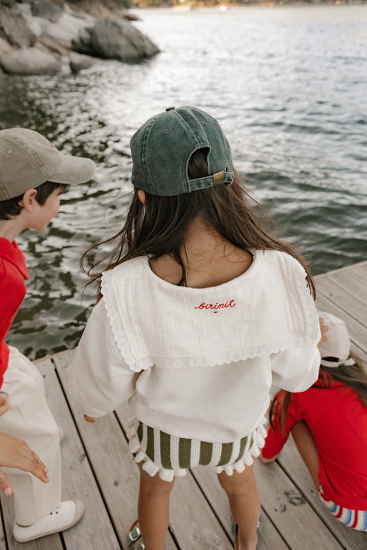 IVORY EMBROIDERED HOODIE