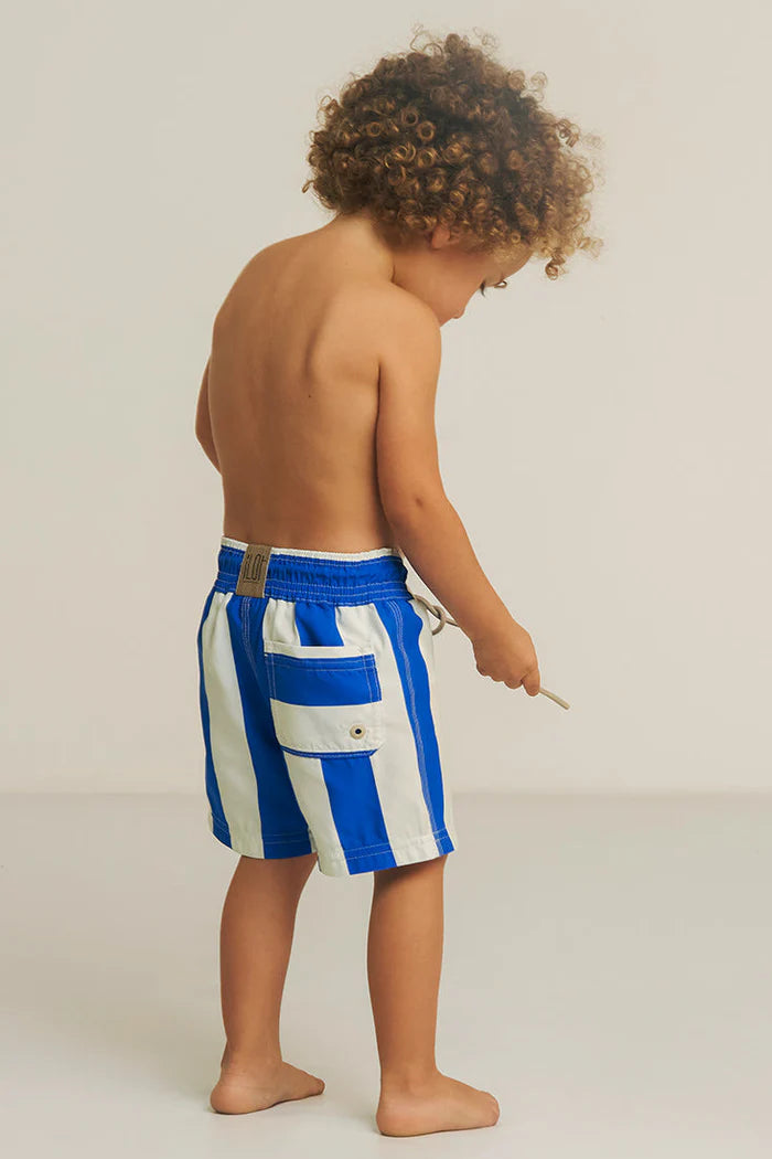 STRIPES BLUE SWIM SHORT