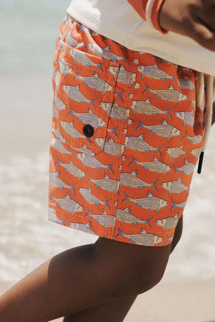 ORANGE FISH SWIM SHORT