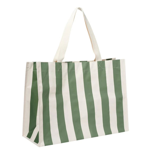 BEACH BAG THE VACAY OLIVE STRIPE