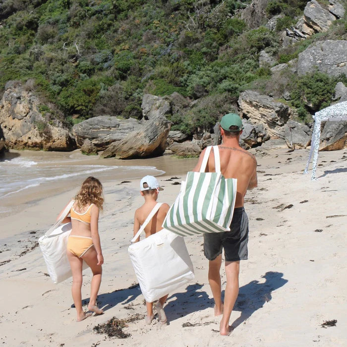 BEACH BAG THE VACAY OLIVE STRIPE