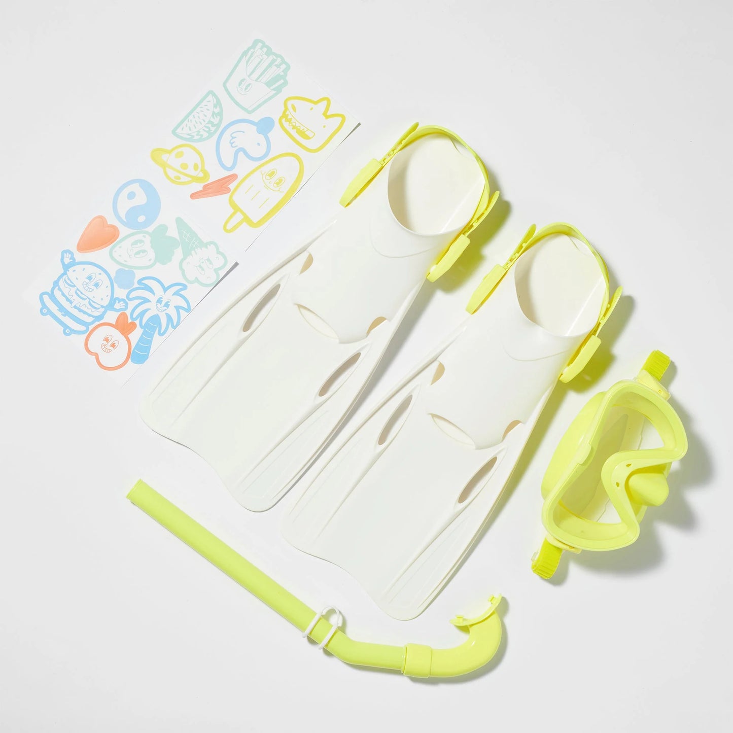 KIDS SNORKEL SET MEDIUM THE SEA KIDS YELLOW