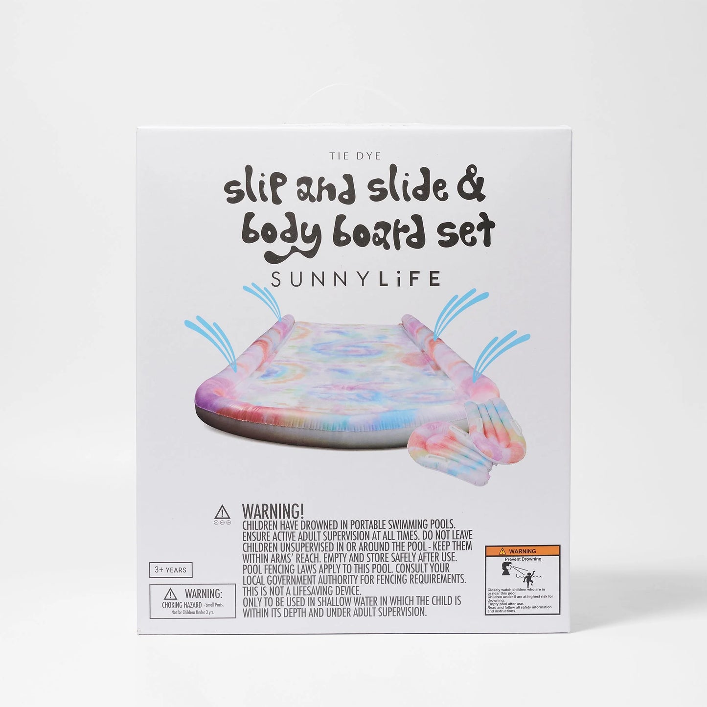 SLIPE SLIDE AND BOGGIE BOARD SET TIE DYE