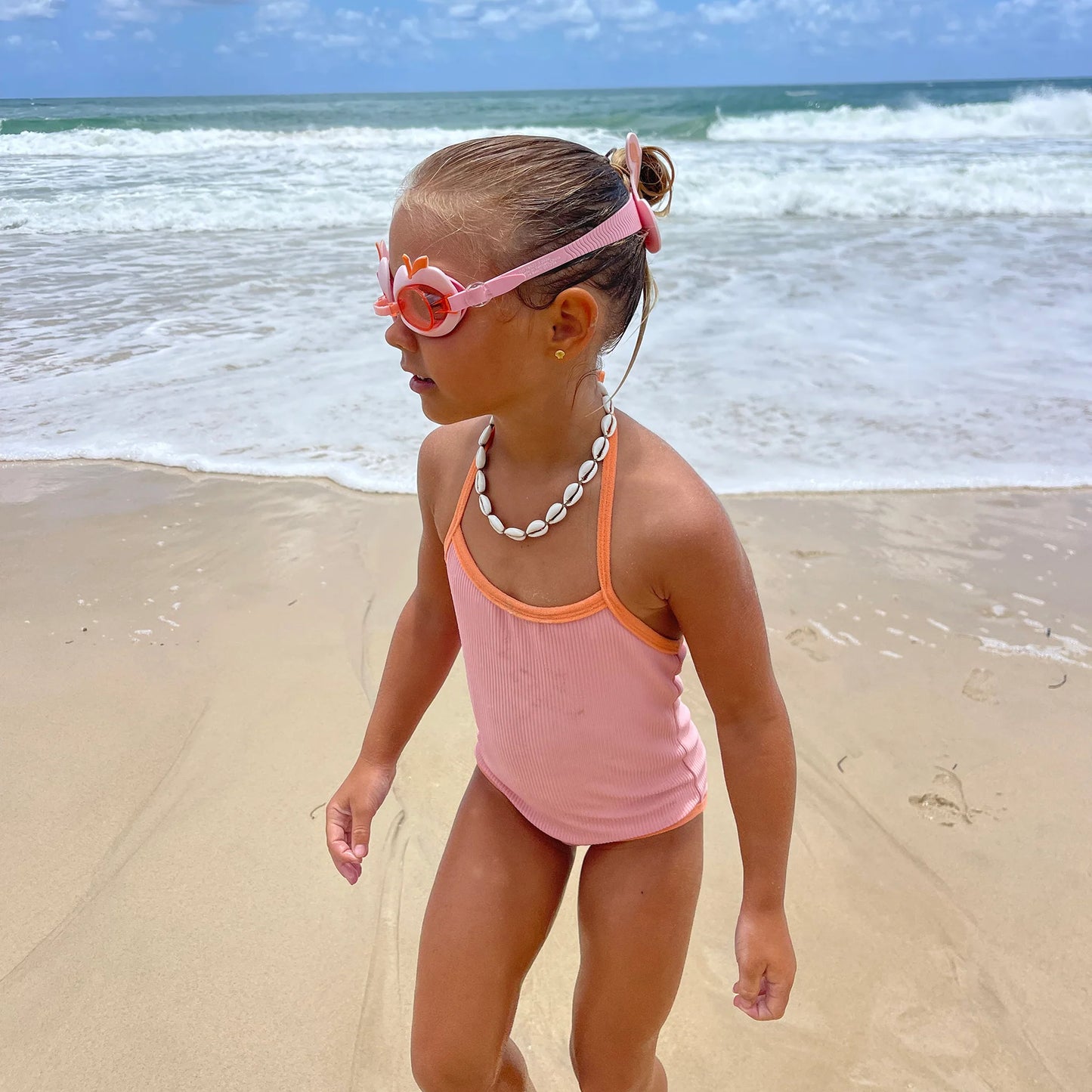 MINI SWIM GOGGLES COTTON CANDY CHERRY