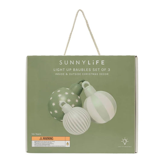 LIGHT UP BAUBLES CHRITSMAS SET