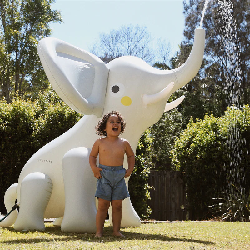 INFLATABLE GIANT SPRINKLER ELI THE ELEPHANT GREY
