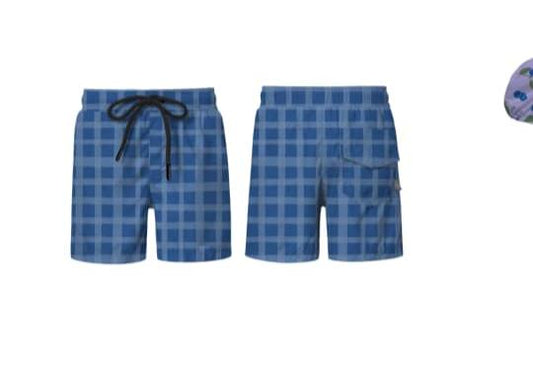 SWIM SHORTS PICNIC BLUE