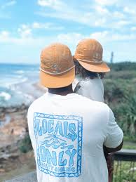 LOCALS ONLY HEMP TEE RETRO BLUE MENS