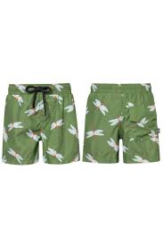 DRAGON-FLY GREEN SWIM SHORT