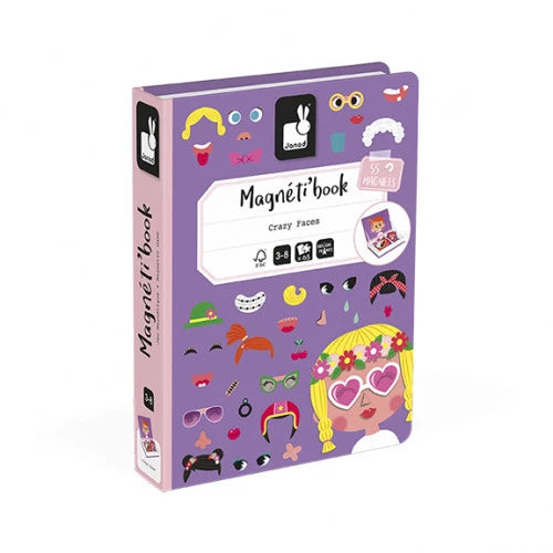 MAGNETIC BOOK GIRL'S CRAZY FACES